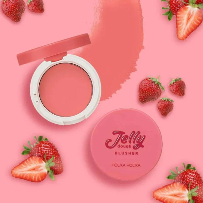 Гелеві рум'яна Holika Jelly Dough Blusher Ad 03 Strawberry Jelly, фото 4 Гелеві рум'яна Holika Jelly Dough Blusher Ad 03 Strawberry Jelly, фото 4
